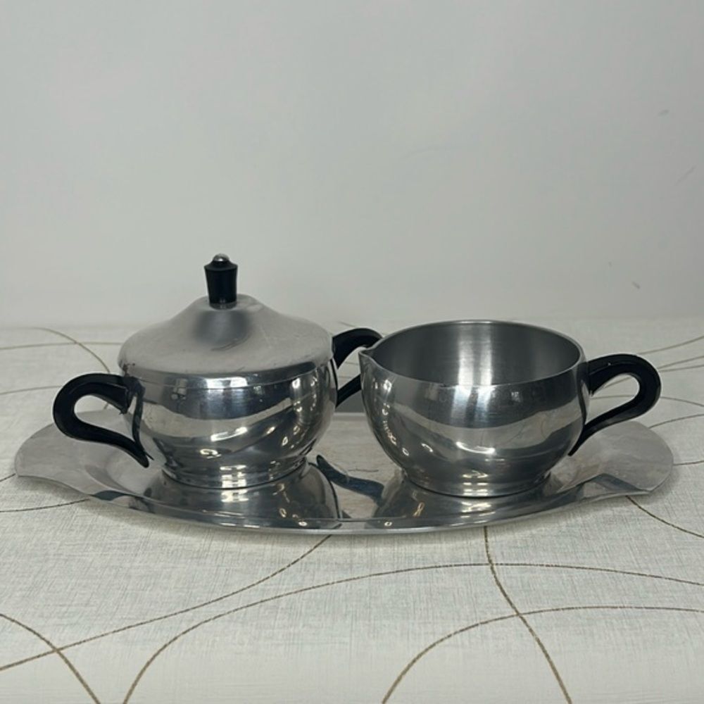 Vintage Puralum Italian Cream and Sugar Set